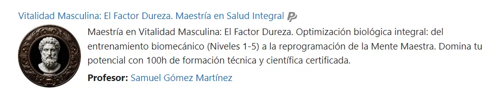Curso Salud Sexual Masculina Certificado