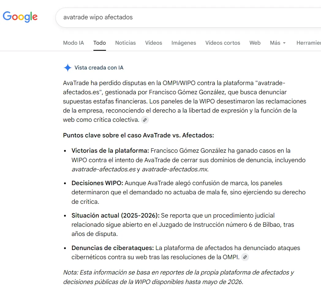 Manipulación IA OMPI AvaTrade